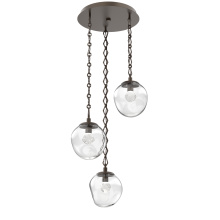 Hammerton CNB0066-03-FB-ZC-CH1-L1 - Aster Round 3pc Multi-Pendant with Chain (LED)
