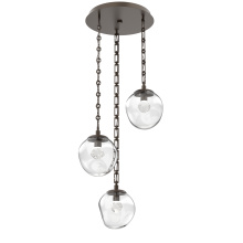 Hammerton CNB0066-03-FB-ZC-CH3-L1 - Aster Round 3pc Multi-Pendant with Chain (LED)