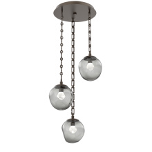 Hammerton CNB0066-03-FB-ZS-CH3-L3 - Aster Round 3pc Multi-Pendant Chain (LED)