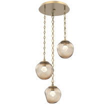 Hammerton CNB0066-03-GB-ZB-CH1-L1 - Aster Round 3pc Multi-Pendant Chain (LED)