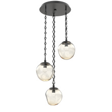 Hammerton CNB0066-03-MB-FA-CH1-L3 - Aster Round 3pc Multi-Pendant with Chain (LED)