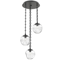 Hammerton CNB0066-03-MB-FC-CH2-L1 - Aster Round 3pc Multi-Pendant with Chain (LED)