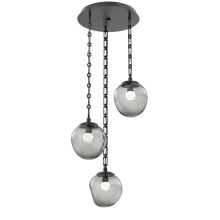Hammerton CNB0066-03-MB-FS-CH3-L1 - Aster Round 3pc Multi-Pendant with Chain (LED)