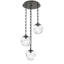 Hammerton CNB0066-03-MB-GC-CH3-L1 - Aster Round 3pc Multi-Pendant with Chain (LED)