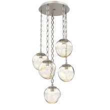 Hammerton CNB0066-05-BS-FA-CH2-L1 - Aster Round 5pc Multi-Pendant with Chain (LED)