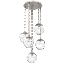 Hammerton CNB0066-05-BS-GC-CH2-L3 - Aster Round 5pc Multi-Pendant with Chain (LED)