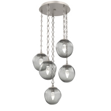 Hammerton CNB0066-05-BS-GS-CH1-L3 - Aster Round 5pc Multi-Pendant with Chain (LED)