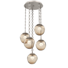 Hammerton CNB0066-05-BS-ZB-CH2-L3 - Aster Round 5pc Multi-Pendant with Chain (LED)