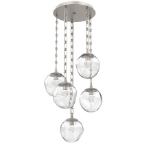 Hammerton CNB0066-05-BS-ZC-CH3-L3 - Aster Round 5pc Multi-Pendant with Chain (LED)