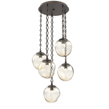 Hammerton CNB0066-05-FB-FA-CH1-L3 - Aster Round 5pc Multi-Pendant with Chain (LED)