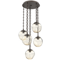 Hammerton CNB0066-05-FB-FA-CH2-L3 - Aster Round 5pc Multi-Pendant with Chain (LED)