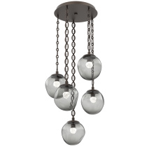 Hammerton CNB0066-05-FB-FS-CH2-L1 - Aster Round 5pc Multi-Pendant Chain (LED)