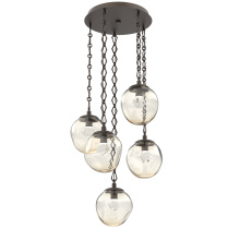 Hammerton CNB0066-05-FB-ZA-CH1-L3 - Aster Round 5pc Multi-Pendant with Chain (LED)