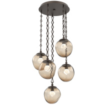 Hammerton CNB0066-05-FB-ZB-CH1-L1 - Aster Round 5pc Multi-Pendant with Chain (LED)