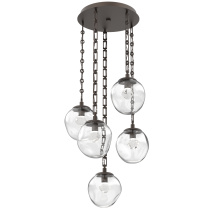 Hammerton CNB0066-05-FB-ZC-CH3-L3 - Aster Round 5pc Multi-Pendant with Chain (LED)