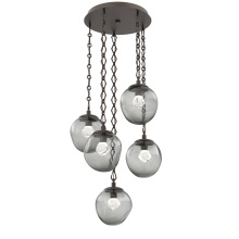 Hammerton CNB0066-05-FB-ZS-CH1-L3 - Aster Round 5pc Multi-Pendant Chain (LED)