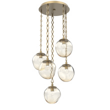 Hammerton CNB0066-05-GB-FA-CH1-L1 - Aster Round 5pc Multi-Pendant with Chain (LED)