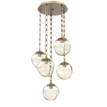 Hammerton CNB0066-05-GB-FA-CH3-L3 - Aster Round 5pc Multi-Pendant with Chain (LED)