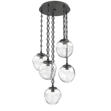 Hammerton CNB0066-05-MB-FC-CH2-L3 - Aster Round 5pc Multi-Pendant with Chain (LED)
