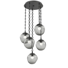 Hammerton CNB0066-05-MB-FS-CH1-L1 - Aster Round 5pc Multi-Pendant Chain (LED)