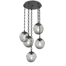 Hammerton CNB0066-05-MB-GS-CH1-L3 - Aster Round 5pc Multi-Pendant Chain (LED)