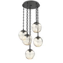 Hammerton CNB0066-05-MB-ZA-CH2-L1 - Aster Round 5pc Multi-Pendant with Chain (LED)