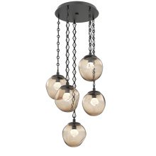 Hammerton CNB0066-05-MB-ZB-CH1-L3 - Aster Round 5pc Multi-Pendant Chain (LED)
