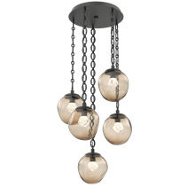Hammerton CNB0066-05-MB-ZB-CH2-L3 - Aster Round 5pc Multi-Pendant with Chain (LED)