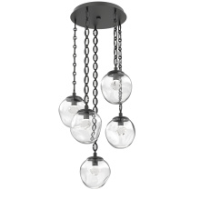 Hammerton CNB0066-05-MB-ZC-CH2-L1 - Aster Round 5pc Multi-Pendant with Chain (LED)