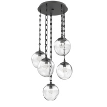 Hammerton CNB0066-05-MB-ZC-CH3-L1 - Aster Round 5pc Multi-Pendant with Chain (LED)