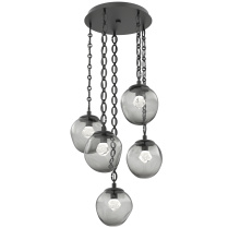 Hammerton CNB0066-05-MB-ZS-CH2-L1 - Aster Round 5pc Multi-Pendant Chain (LED)