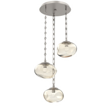 Hammerton CNB0068-03-BS-FA-CH3-L3 - Nova Round 3pc Multi-Pendant with Chain (LED)