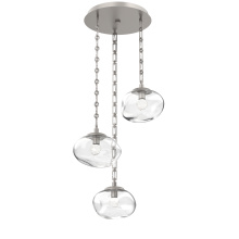 Hammerton CNB0068-03-BS-FC-CH3-L1 - Nova Round 3pc Multi-Pendant with Chain (LED)