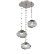 Hammerton CNB0068-03-BS-FS-CH1-L1 - Nova Round 3pc Multi-Pendant with Chain (LED)
