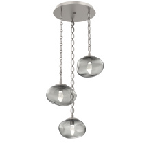 Hammerton CNB0068-03-BS-GS-CH2-L1 - Nova Round 3pc Multi-Pendant with Chain (LED)