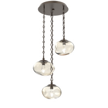 Hammerton CNB0068-03-FB-GA-CH1-L3 - Nova Round 3pc Multi-Pendant with Chain (LED)