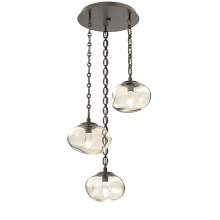 Hammerton CNB0068-03-FB-GA-CH2-L1 - Nova Round 3pc Multi-Pendant with Chain (LED)