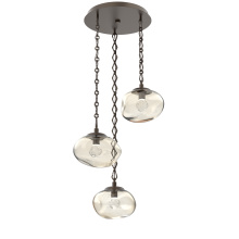 Hammerton CNB0068-03-FB-ZA-CH1-L3 - Nova Round 3pc Multi-Pendant with Chain (LED)