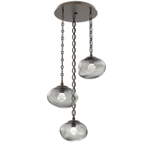 Hammerton CNB0068-03-FB-ZS-CH2-L1 - Nova Round 3pc Multi-Pendant Chain (LED)