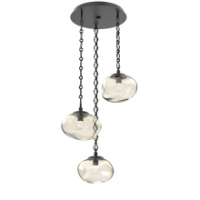 Hammerton CNB0068-03-MB-FA-CH1-L3 - Nova Round 3pc Multi-Pendant with Chain (LED)