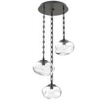 Hammerton CNB0068-03-MB-FC-CH3-L3 - Nova Round 3pc Multi-Pendant with Chain (LED)
