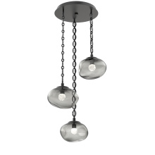 Hammerton CNB0068-03-MB-FS-CH2-L1 - Nova Round 3pc Multi-Pendant Chain (LED)