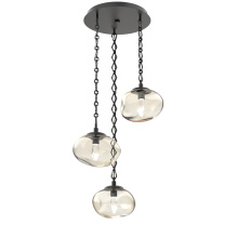 Hammerton CNB0068-03-MB-GA-CH1-L1 - Nova Round 3pc Multi-Pendant with Chain (LED)
