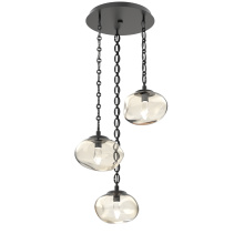 Hammerton CNB0068-03-MB-GA-CH2-L3 - Nova Round 3pc Multi-Pendant with Chain (LED)