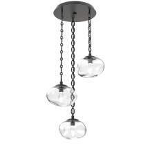 Hammerton CNB0068-03-MB-GC-CH2-L3 - Nova Round 3pc Multi-Pendant Chain (LED)