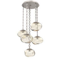 Hammerton CNB0068-05-BS-FA-CH2-L3 - Nova Round 5pc Multi-Pendant with Chain (LED)