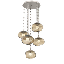 Hammerton CNB0068-05-BS-FB-CH3-L3 - Nova Round 5pc Multi-Pendant with Chain (LED)