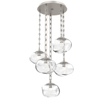 Hammerton CNB0068-05-BS-FC-CH3-L1 - Nova Round 5pc Multi-Pendant with Chain (LED)