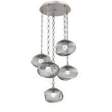 Hammerton CNB0068-05-BS-FS-CH1-L1 - Nova Round 5pc Multi-Pendant with Chain (LED)