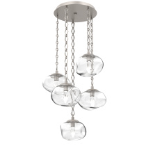 Hammerton CNB0068-05-BS-GC-CH1-L1 - Nova Round 5pc Multi-Pendant with Chain (LED)
